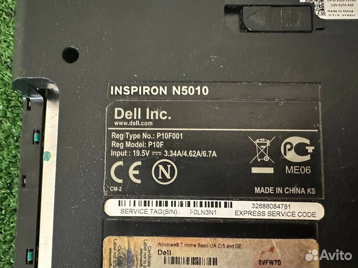 Ноутбук dell inspirion n5010
