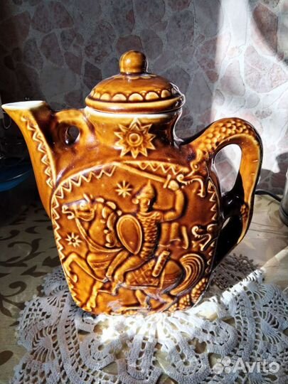 Чайник обливная керамика завода 