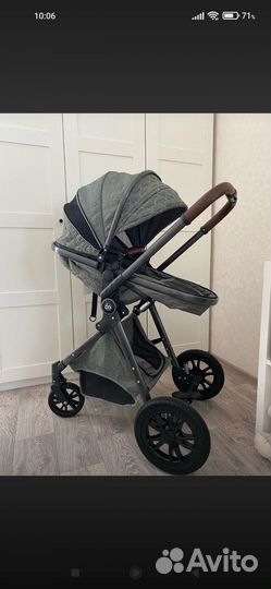 Коляска 2 в 1 luxmom цвет серый