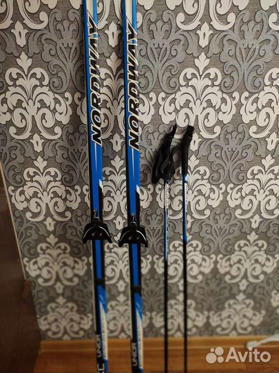 Лыжи детские с ботинками бу