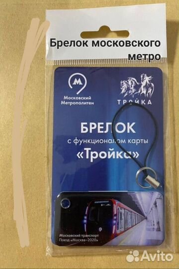 Брелок коллекционый поезд Москва 2020 метро