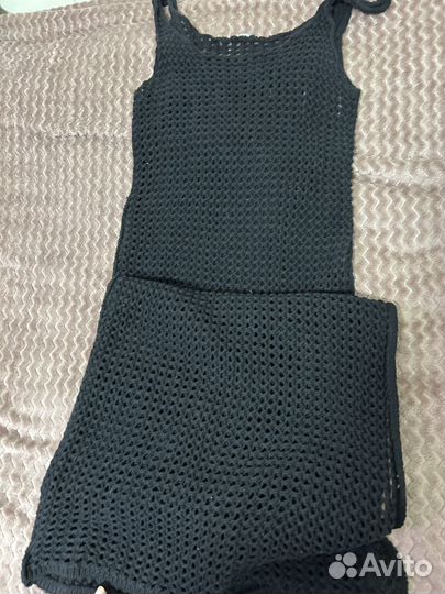 Пляжная туника - платье с разрезом