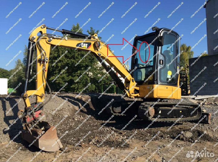 Стекло для мини-экскаватора