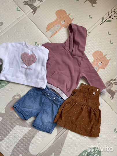 Большой пакет одежды для девочки 80-86