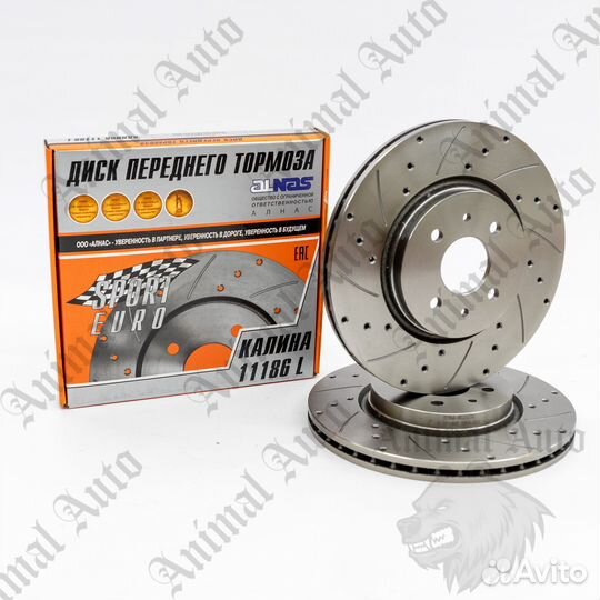Диск переднего тормоза 11186 Alnas