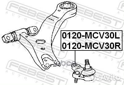Опора шаровая правая Toyota Camry ACV30/ACV35 00