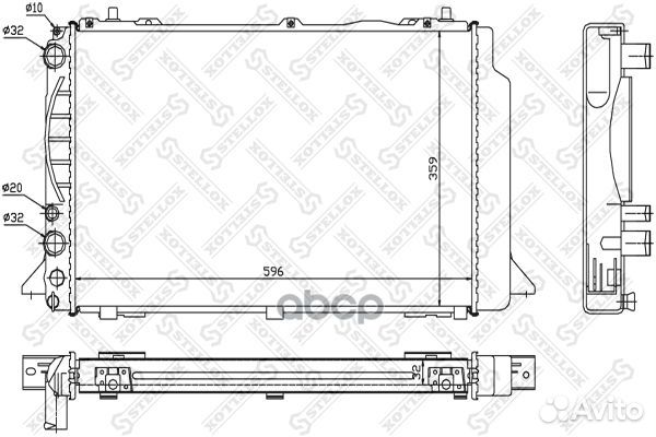 10-25536-SX радиатор системы охлаждения Audi 8