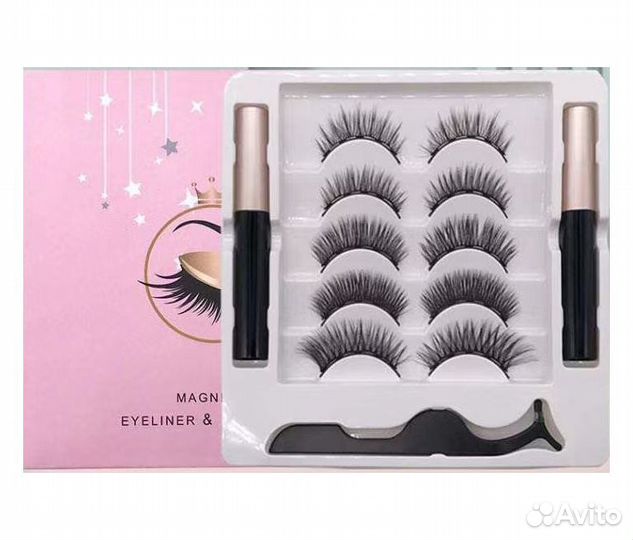 Ресницы на магнитах с подводкой 5 пар