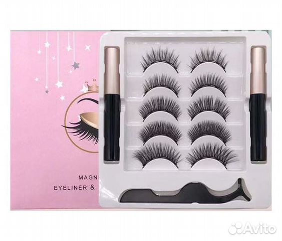 Ресницы на магнитах с подводкой 5 пар