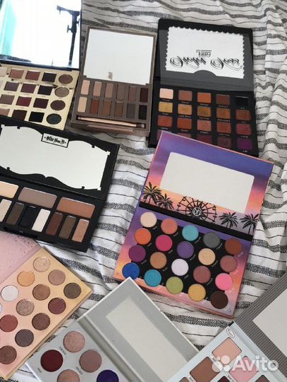 Палетки теней colourpop urban decay kat von d