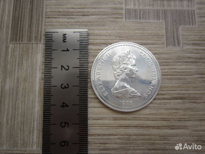 Остров Кука 10 долларов 1978 год серебро