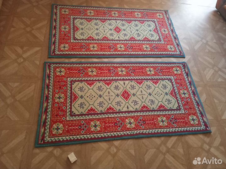 Ковер шерстяной СССР прикроватный или на кресло