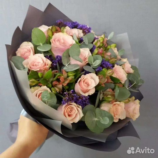 Цветы розы букет