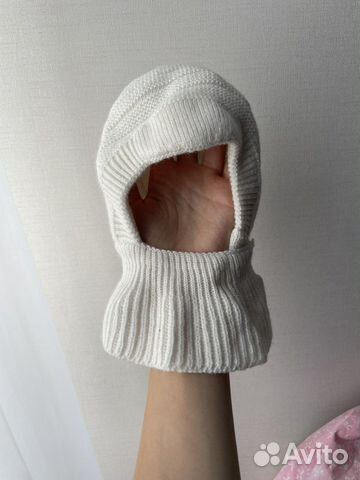 Шапка-шлем для девочки 3-6 мес