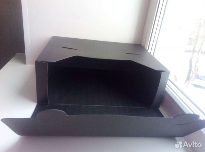 Короб архивный пластик 34х12х25см черный