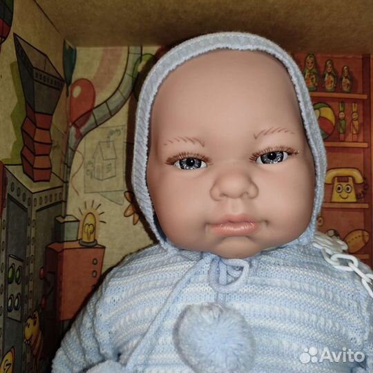 Новый Пупс 46 см Испания Lamagik Марио в кофте и ч