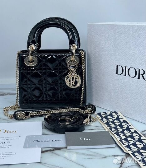 Сумка Lady Dior лак 3 размера