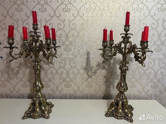 Канделябры бронза винтаж
