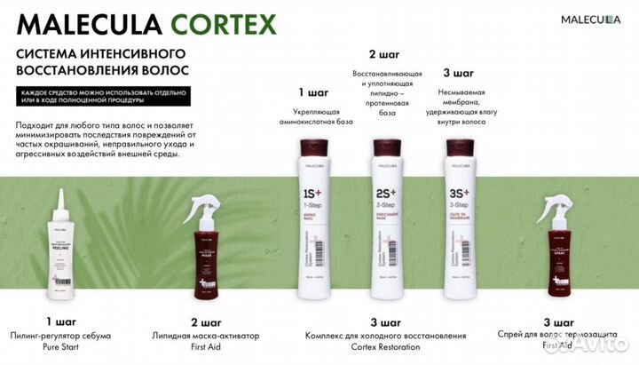 Система интенсивного восстановления волос Cortex