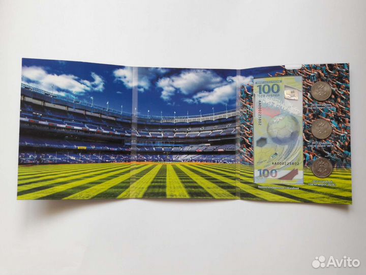 Набор 3 монеты 25 руб. и банкнота 100 руб. чм по ф