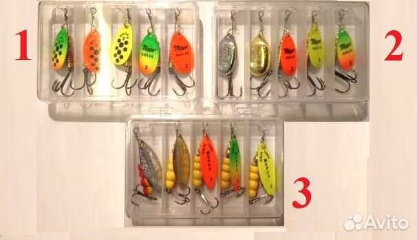 Блесна вертушки mepps номер 3 набор 5 шт