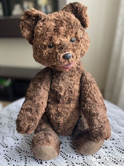 Игрушка СССР. Медведь плюшевый