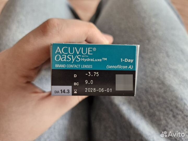 Линзы контактные acuvue oasys 1 day