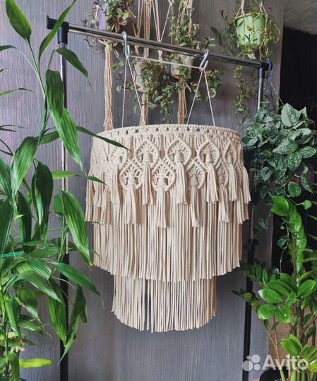 Абажур макраме. люстра на заказ
