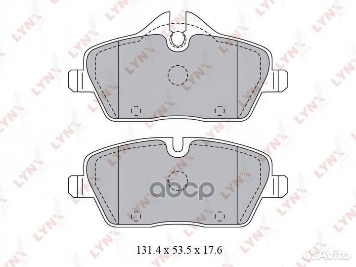 Колодки тормозные дисковые перед bd1429 LYN