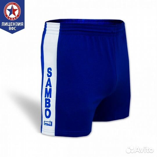 Шорты для самбо крепышя атака синие (38)