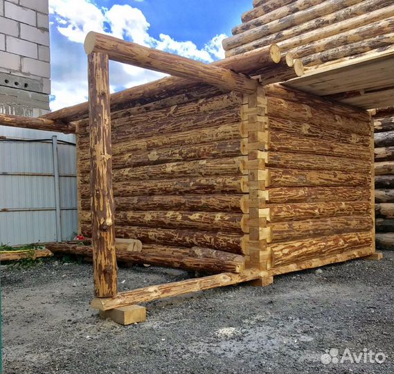 Сруб бани 4/3+3м