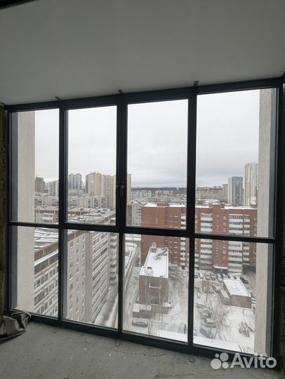 Рама балконная алюминий. 3.8 х 2.7