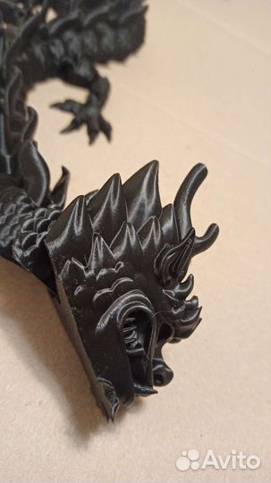 Императорский дракон черный 75 см