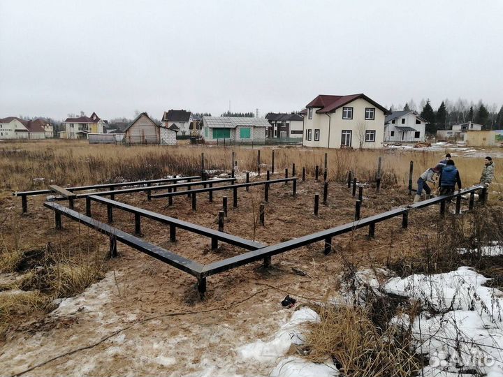 Винтовые сваи под ключ установка