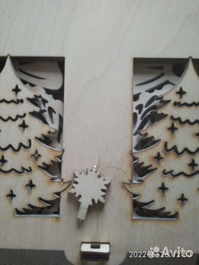 Деревянные Ёлочные игрушки