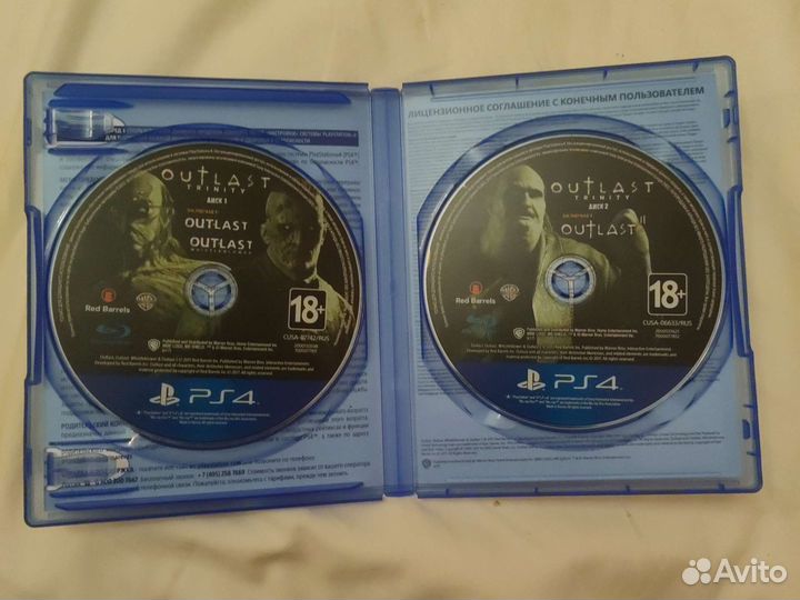 Outlastдля Playstation 4 2 диска