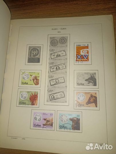 Почтовые марки. Куба. 1969-76. 300 марок в альбоме