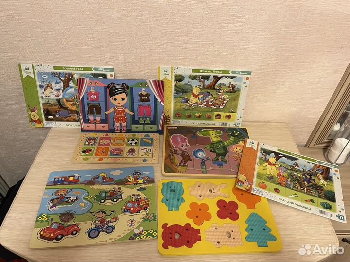 Пакет с пазлами, развивающими игрушками