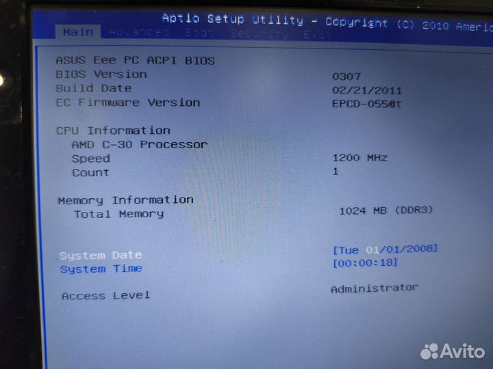 Нетбук asus eee pc 1015b