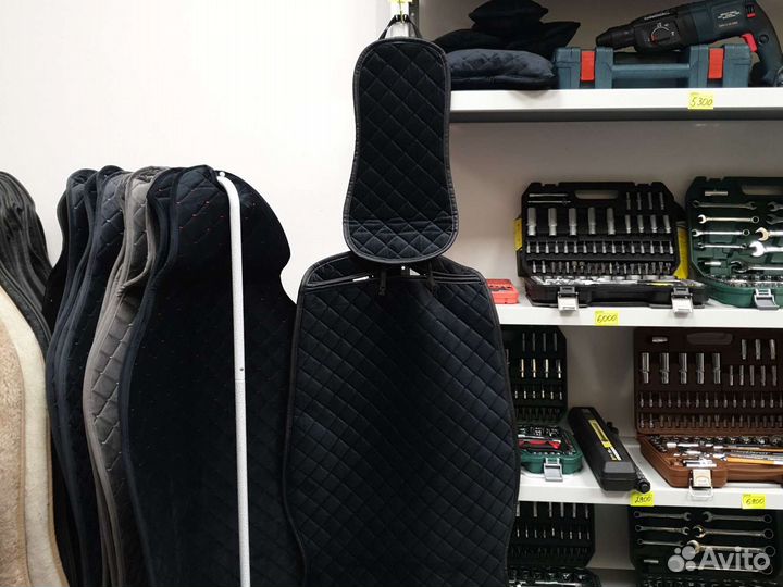 Накидки на сиденья чехол алькантара с боковинами