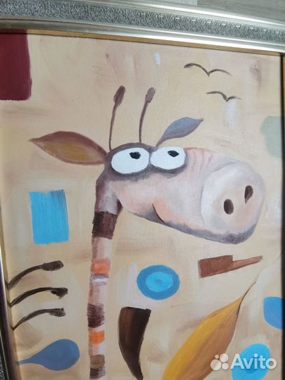 Картина маслом 59х159см