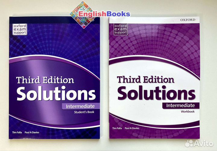 Solutions intermediate комплект (SB,WB,CD) новые