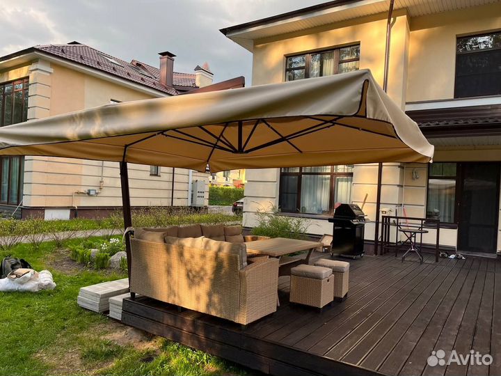 Зонт для дачи. Уличный зонт. Зонт боковой