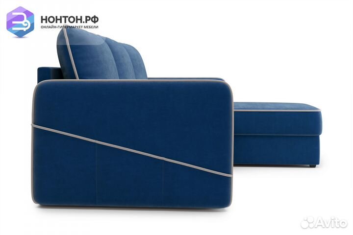 Диван угловой дельфин Энерджи темно-синий