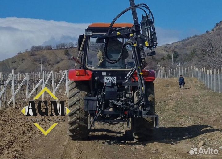 Навесной вибропогружатель столбостав на трактор