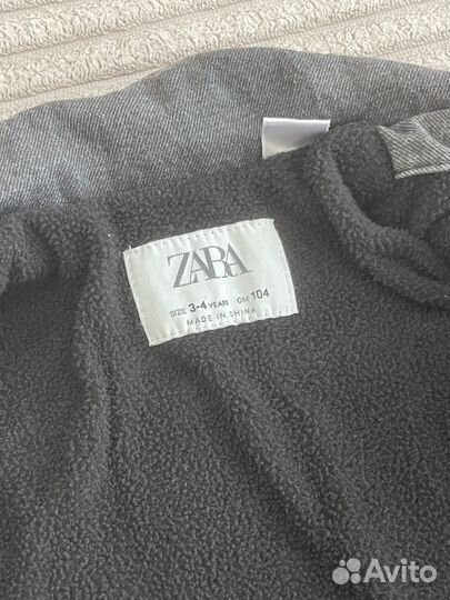 Джинсовая куртка утепленная Zara 104 р