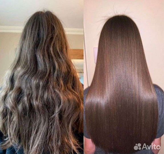 Кератиновое выпрямление волос