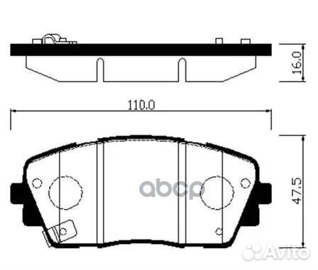 Колодки тормозные дисковые KIA: morning HP1047 HSB