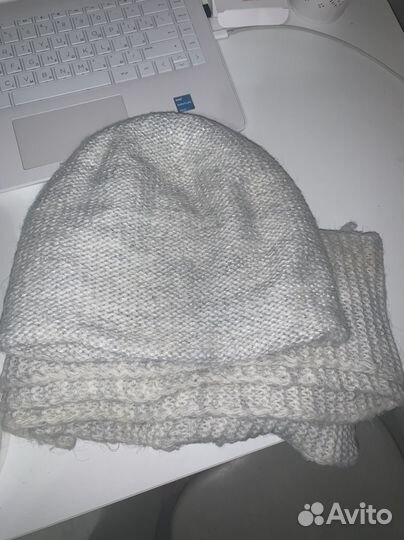 Шапка с шарфиком