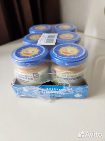 Детское пюре Цыплёнок и овощи упаковка 6 штук